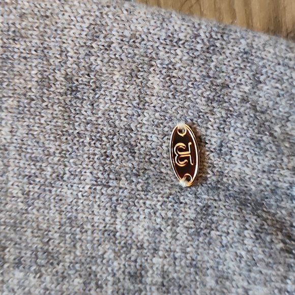 Cashmere Tneck Lightweight Sweater Heather Grey Blue Size S BNWOT - Picture 4 of 7